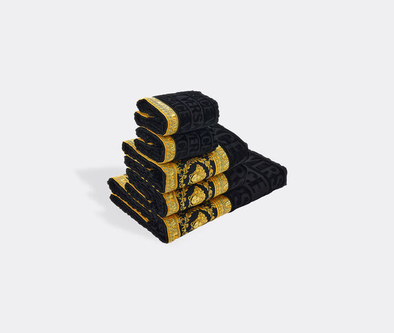 Versace 'I Love Baroque' towel set, set of five, black  VERS22TOW596BLK