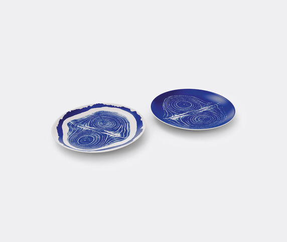 Cassina 'Le Monde de Charlotte Perriand, Tronc', flat plates, set of two White and blue CASS21SET187BLU