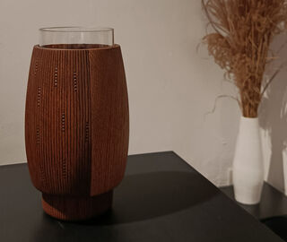 Zanat 'Vaza' vase, walnut oil and oak oil BROWN ZANA26VAZ688BRW