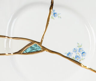Seletti 'Kintsugi' dessert plate MULTICOLOUR SELE21KIN032WHI