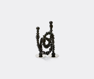 POLSPOTTEN 'Beads' candle holder, black BLACK POLS25CAN897BLK