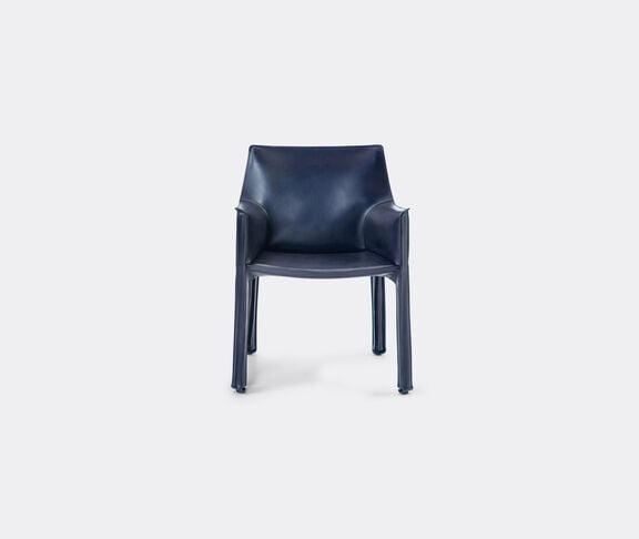 Cassina Cab 413 - Armchair In Saddle Leather (Upholstery Cod. 1S) Blue ${masterID} 2