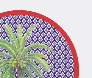 Lisa Corti 'Masonite' round placemat, set of two, hima palma pervinch MULTICOLOUR LICO23MAS657MUL