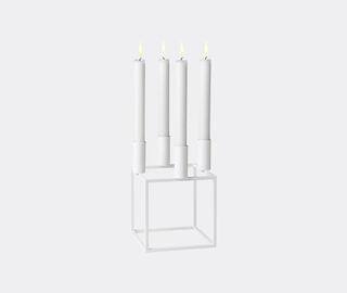 Audo Copenhagen 'Kubus 4' candleholder, white WHITE BYLA22KUB040WHI