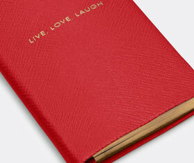 Smythson &#39;Live Love Laugh&#39; note book, scarlet red RED SMYT22PAS323RED