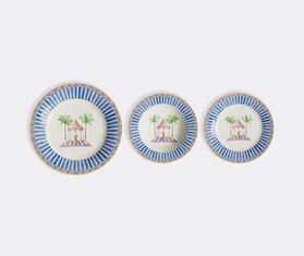 Lisa Corti &#39;Sariska&#39; plate, set of three, blue BLUE LICO25SET763BLU