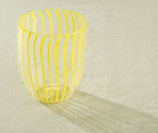 Aquazzura Casa 'Capri Stripe' tumbler, set of two, light yellow YELLOW AQUA23CAP394YEL