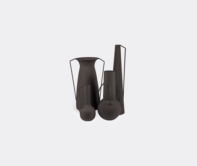 POLSPOTTEN 'Roman' vase, set of four, black BLACK POLS22VAS870BLK