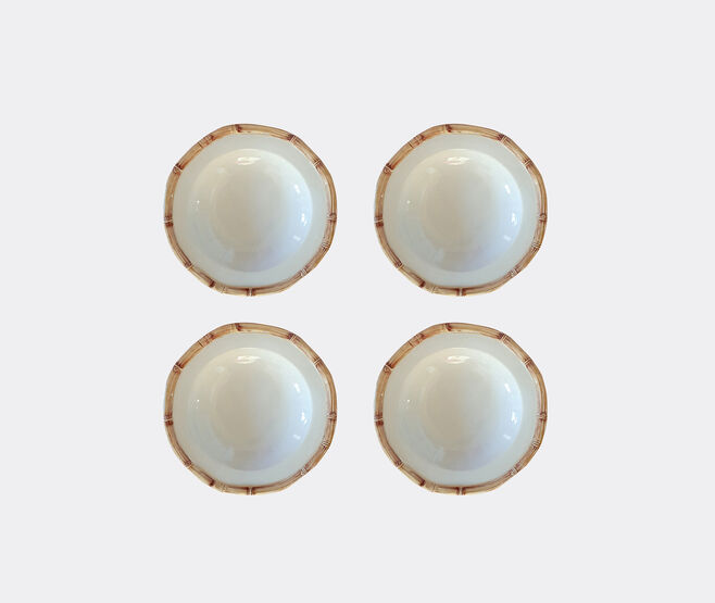 Les-Ottomans 'Bamboo' soup plate, set of four MULTICOLOUR OTTO23BAM889MUL