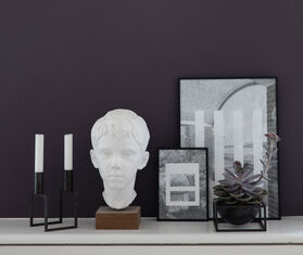 Audo Copenhagen &#39;Line&#39; candleholder, black BLACK BYLA22LIN132BLK