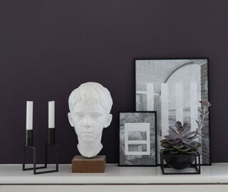 Audo Copenhagen 'Line' candleholder, black BLACK BYLA22LIN132BLK