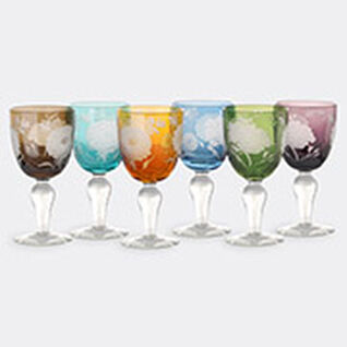 'Peony' wine glass, set of six