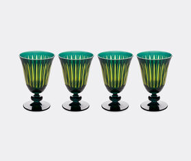 L&#39;Objet &#39;Prism&#39; wine glass, set of four, green GREEN LOBJ24PRI143GRN