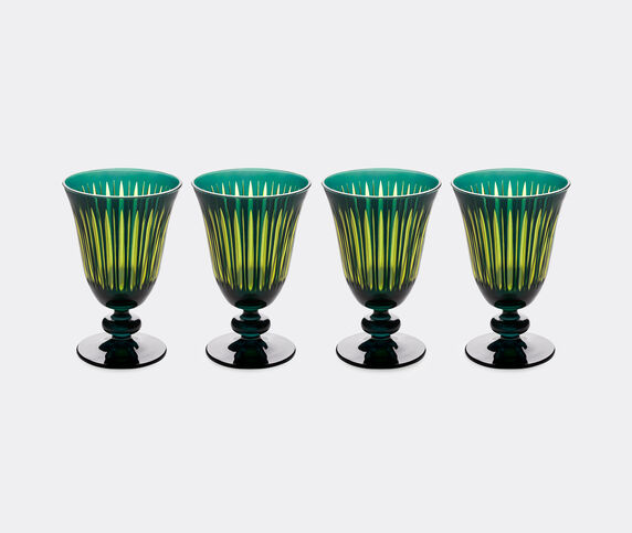 L'Objet 'Prism' wine glass, set of four, green Green LOBJ24PRI143GRN