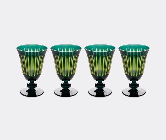 L'Objet 'Prism' wine glass, set of four, green undefined ${masterID}