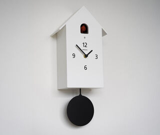 Domeniconi 'Zuba' cuckoo clock, white WHITE DOME25CUC443WHI