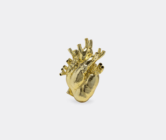 Seletti Love In Bloom Giant Resin Heart Vase Cm.42X20 H.60 - Gold undefined ${masterID} 2