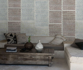 Wall&amp;dec&ograve; 'Changing Dots Ts' wallpaper, blue and red MULTICOLOUR WADE20CHA129MUL