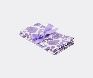 La DoubleJ 'Wildbird Viola' napkin, set of two PURPLE LADJ22LAR662PUR