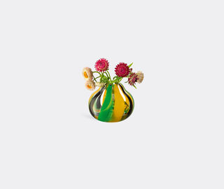 LSA International 'Folk' vase, black, green and yellow MULTICOLOUR LSAI23FOL815MUL