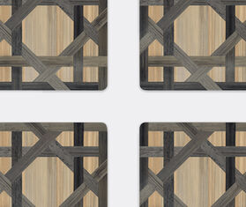 HestiaLiving &#39;Epoch&#39; square coaster, set of four, anthracite GREY HELI25EPO856GRY