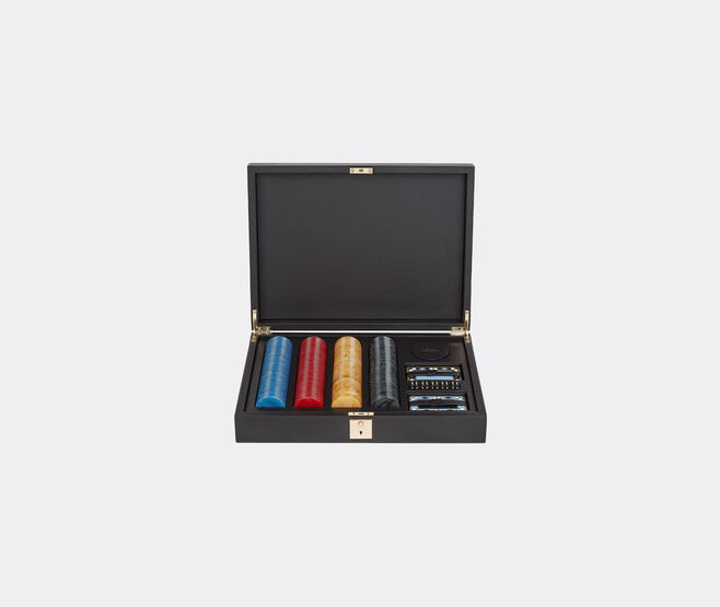 Smythson 'Panama' poker set, black BLACK SMYT24PAN889BLK
