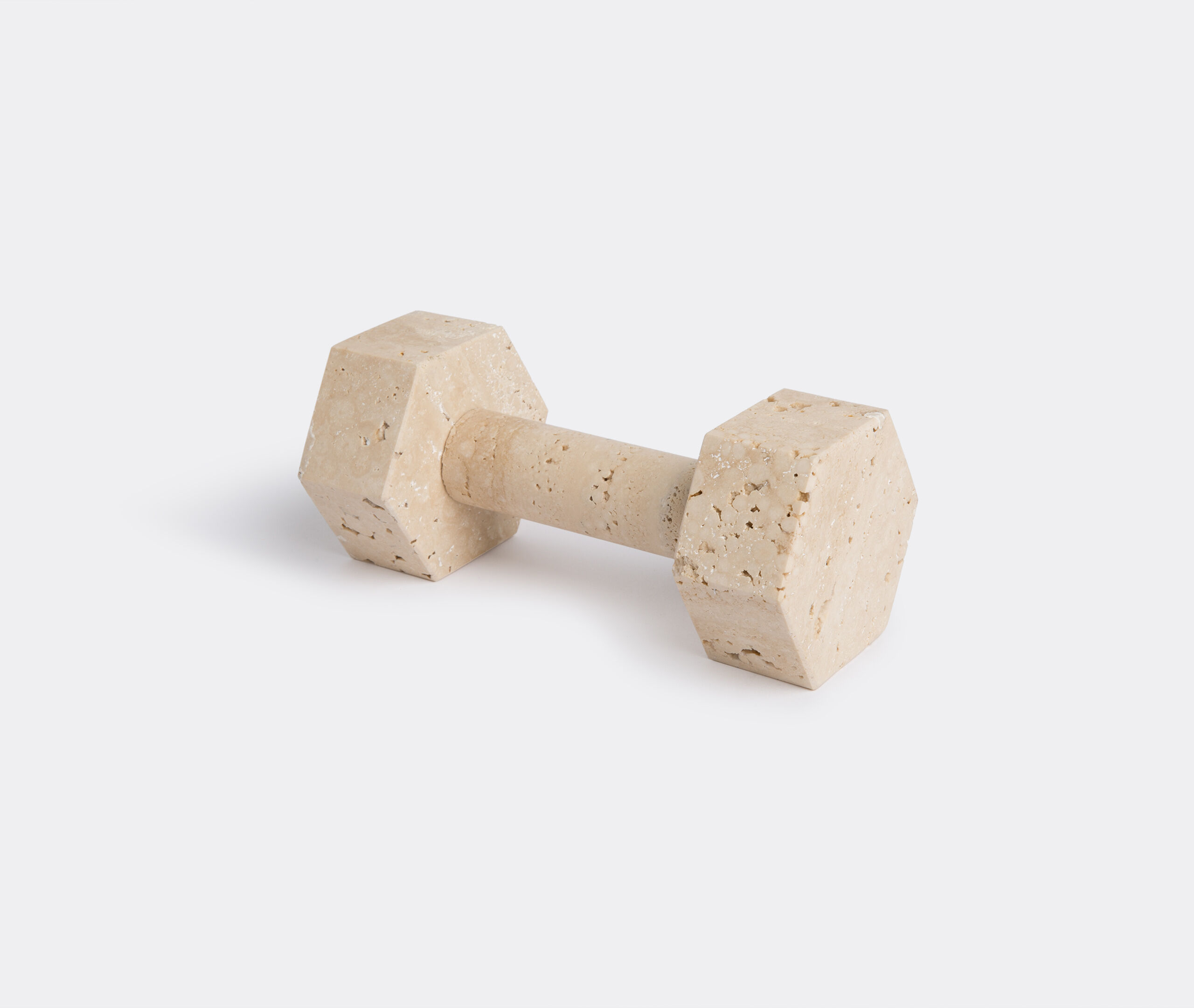 Addition Studio Marble Dumbbell 大理石 ダンベル Marble dumbbell, travertine by Addition Studio | Decorative