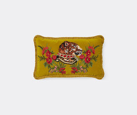 Gucci 'Leopard' velvet cushion GREEN GUCC18CUS865GRN