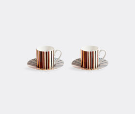 Missoni 'Stripes Jenkins' coffee cup and saucer, set of two, beige MULTICOLOUR MIHO22STR194MUL
