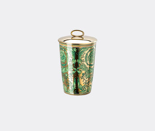 Rosenthal 'Medusa Garland' candle with lid, green GREEN ROSE24MED115GRN