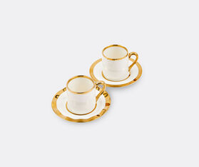 POLSPOTTEN 'Golden Finds' espresso cup, set of four, white WHITE POLS25ESP389WHI