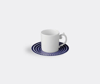 L'Objet 'Perlee' espresso cup and saucer, blue BLUE LOBJ23PER643BLU