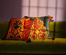 House of Capricorn 'Teles' cushion, orange BURGUNDY HOCA26TEL254BUR