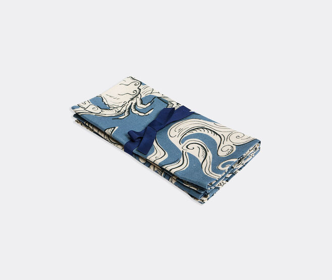 La DoubleJ 'Cosmos' large napkin, set of two, light blue LIGHT BLUE LADJ25LAR086MUL