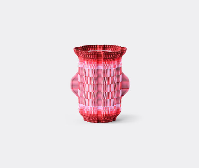 Wontek 'Ancient Aliens' vase no. 1, cherry, red and lilac RED WONT26VAS014RED