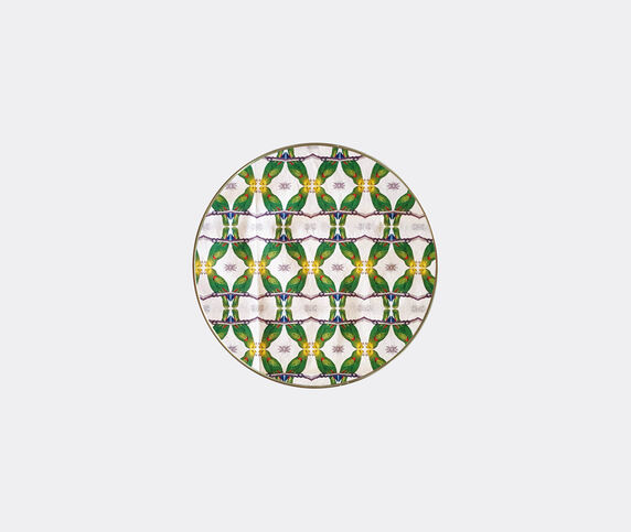 Les-Ottomans Patch NYC tray, green and white