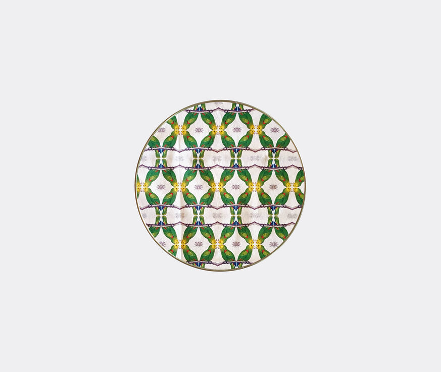 Les-Ottomans Patch NYC tray, green and white  OTTO20PAT467MUL