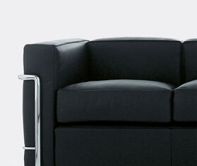 Cassina &#39;2 Fauteuil Grand Confort&#39; petit mod&egrave;le, trois places sofa, grey leather BLACK CASS21PAD459BLK