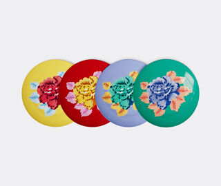 Lisa Corti 'Indian Tiger' dessert plate, set of four, multicolor MULTICOLOUR LICO25SET664MUL