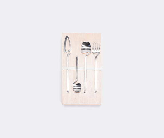 Valerie_objects Nendo 'Giftbox' set, stainless steel, 16 pieces Stainless Steel VAOB19GIF256SIL