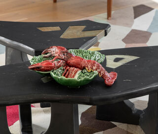 Bordallo Pinheiro 'Cabbage with Lobsters' appetizer plate, large MULTICOLOUR BOPI24CAB354MUL