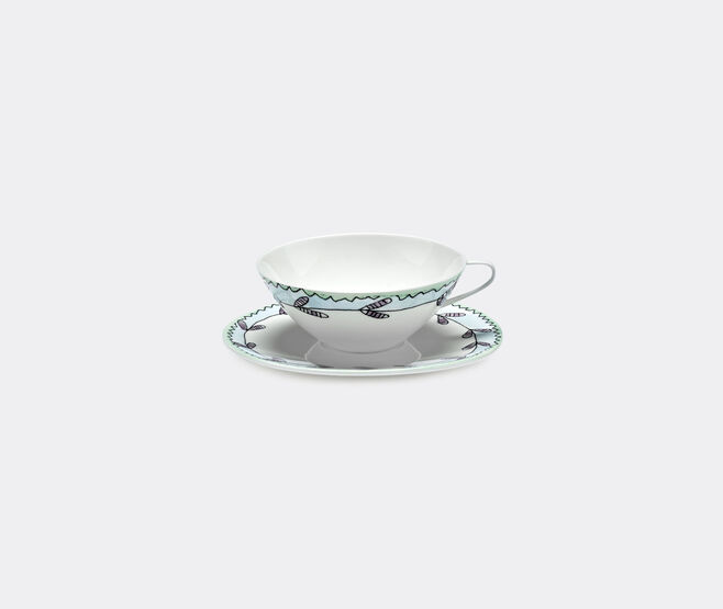 Serax 'Blossom Milk' teacup and saucer, set of two MULTICOLOUR SERA23TEA792MUL