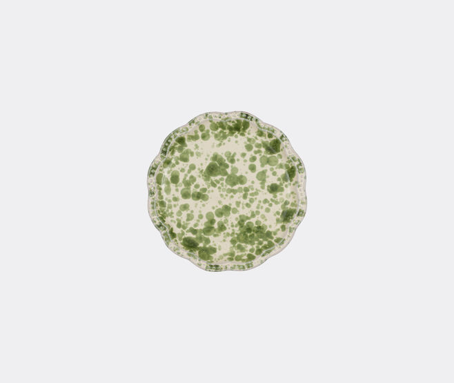 Cabana 'Speckled' dessert plate, green and white GREEN CABA23SPE675GRN