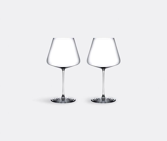 Nude 'Splash' red wine glass, set of two, clear TRANSPARENT NUDE26SPL329TRA