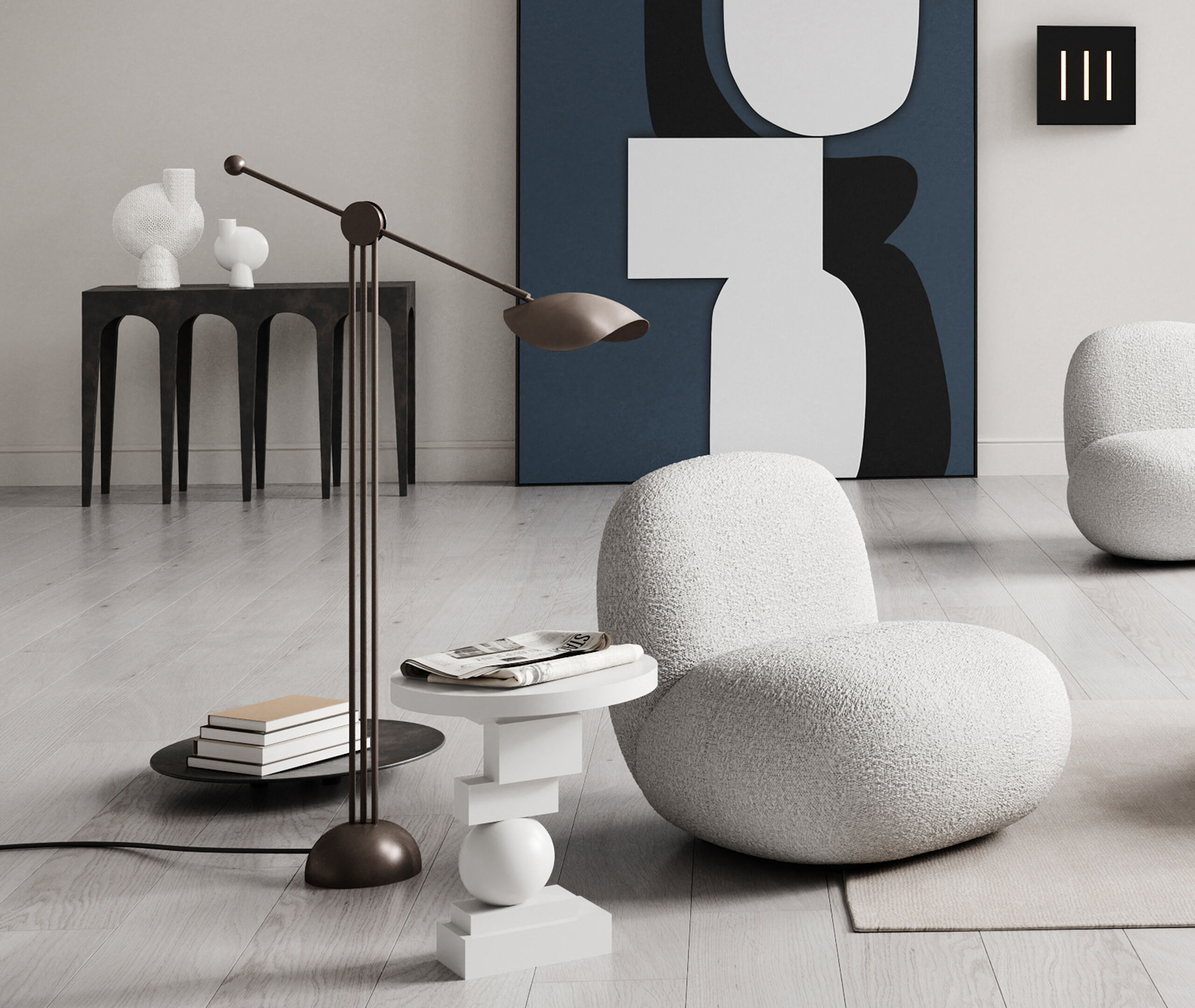 Artist' side table, white by 101 Copenhagen | Tables And Consoles