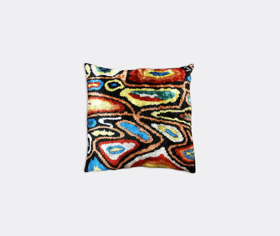 Les-Ottomans Silk velvet cushion, black Multicolor ${masterID}