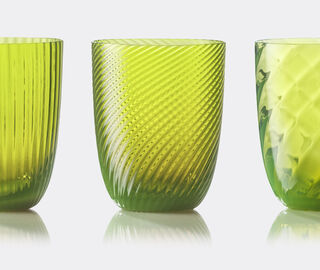 NasonMoretti 'Idra' water glass, set of six, acid green GREEN NAMO20WAT177GRN