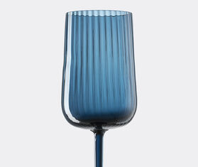 NasonMoretti 'Gigolo' white wine glass, rigadin avio blue BLUE NAMO22GIG086BLU