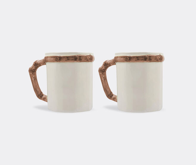 Les-Ottomans 'Bamboo' mug, set of two MULTICOLOUR OTTO23BAM902MUL