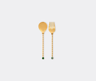 Bitossi Home 'Torchon' salad server set, gold GOLD BIHO25SAL165GOL